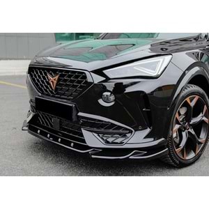 Seat Cupra Formentor Mk1 2020+ - Tampon Lipi/Ön A Plus+ Cupra V3 Stil, Piano Black Parlak Ürün Yüzeyi Vkm