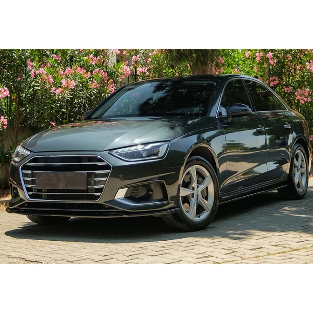 Audi A4 B9 FL 2019+ - Tampon Lipi/Ön, A Plus Std. Line V1 Stil, Piano Black Parlak Ürün Yüzeyi, Vakum