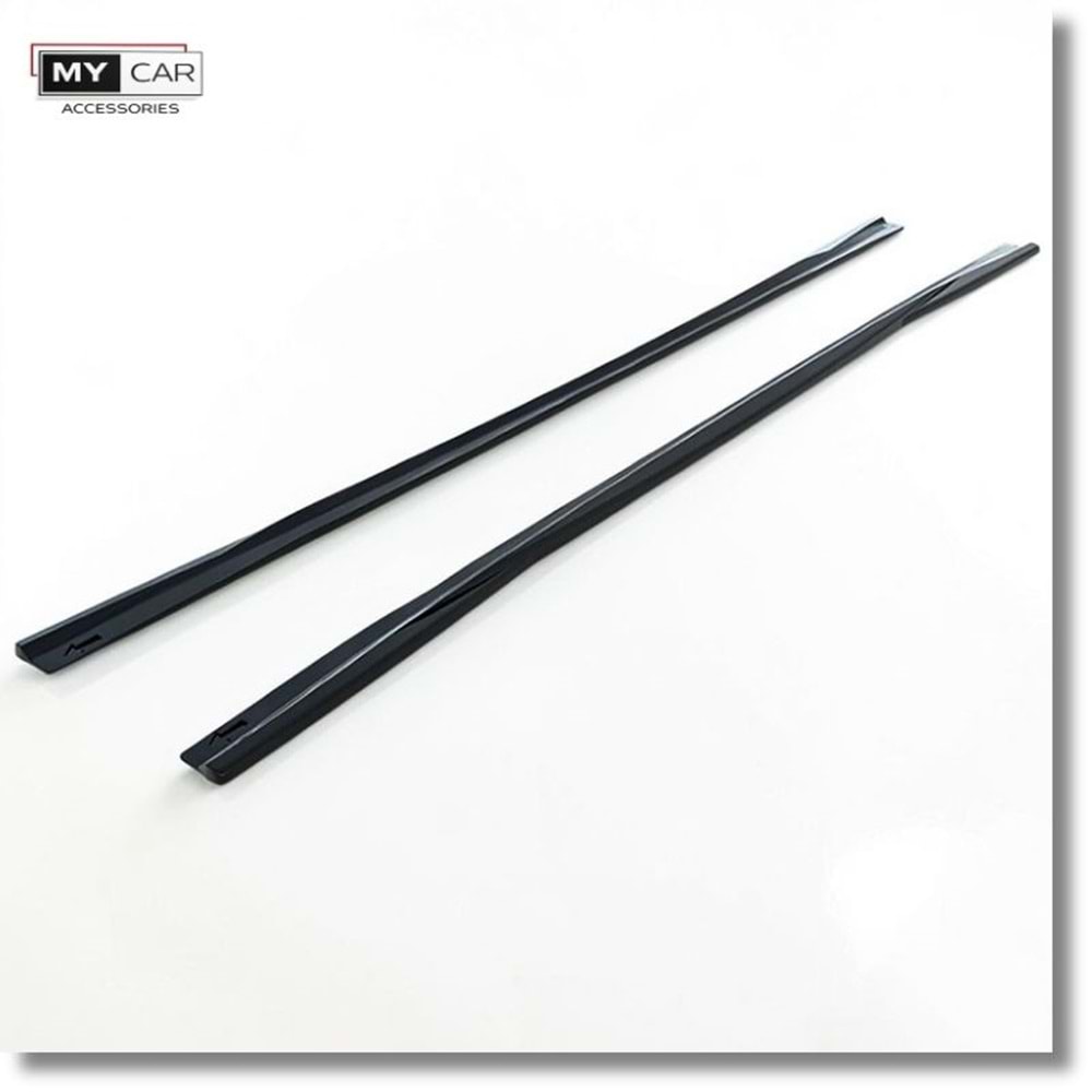 Audi A6 C8 S 2018+ - Marşpiyel Çıta/Yan Alt, A Plus S6/S Line V1 Stil, Piano Black Parlak Ürün Yüzeyi, Vakum, Set