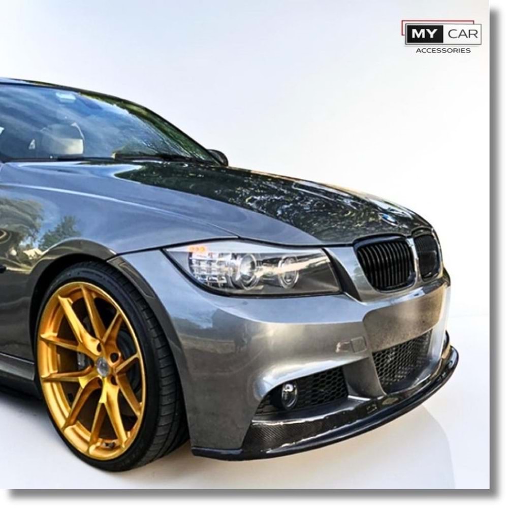 BMW E90 LCI 2008+ - Tampon Lipi/Ön, A Plus Arkym V1 Stil, Piano Black Parlak Ürün Yüzeyi, Vakum
