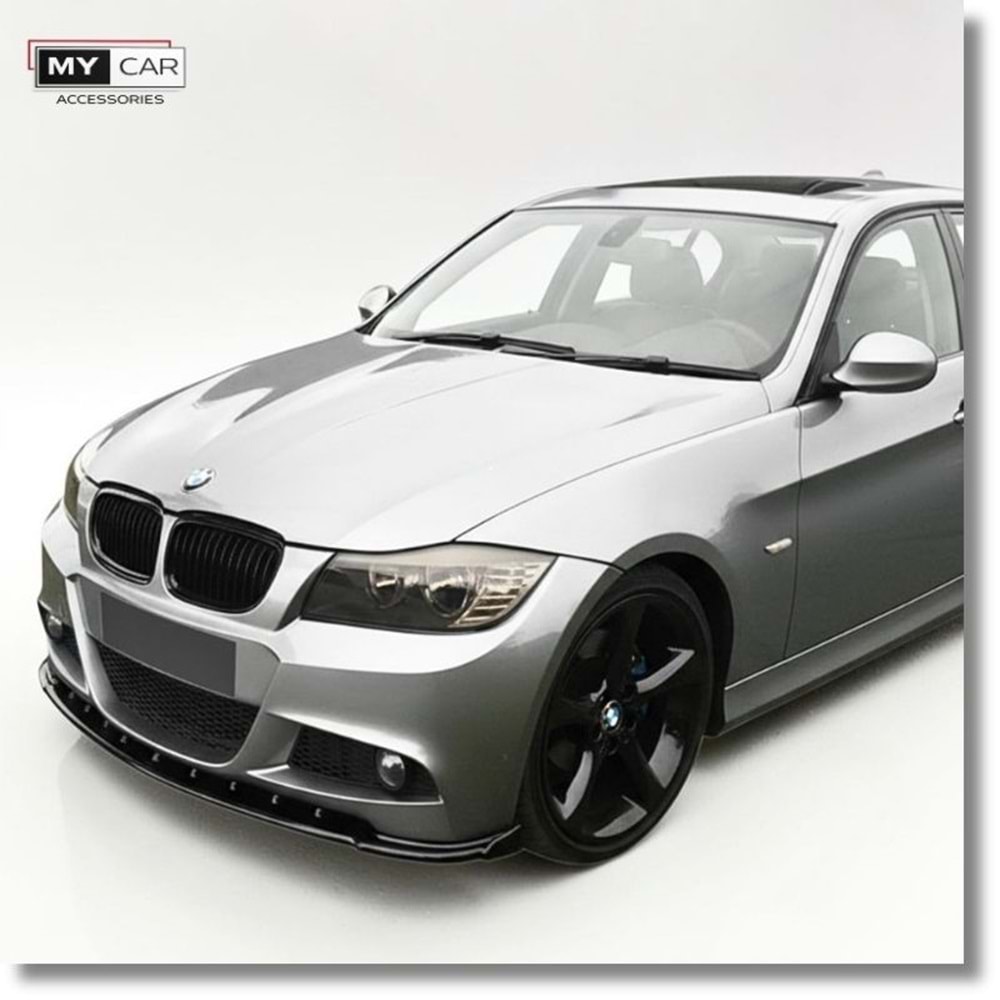 BMW E90 LCI 2008+ - Tampon Lipi/Ön, A Plus Std. Line V1 Stil, Piano Black Parlak Ürün Yüzeyi, Vakum