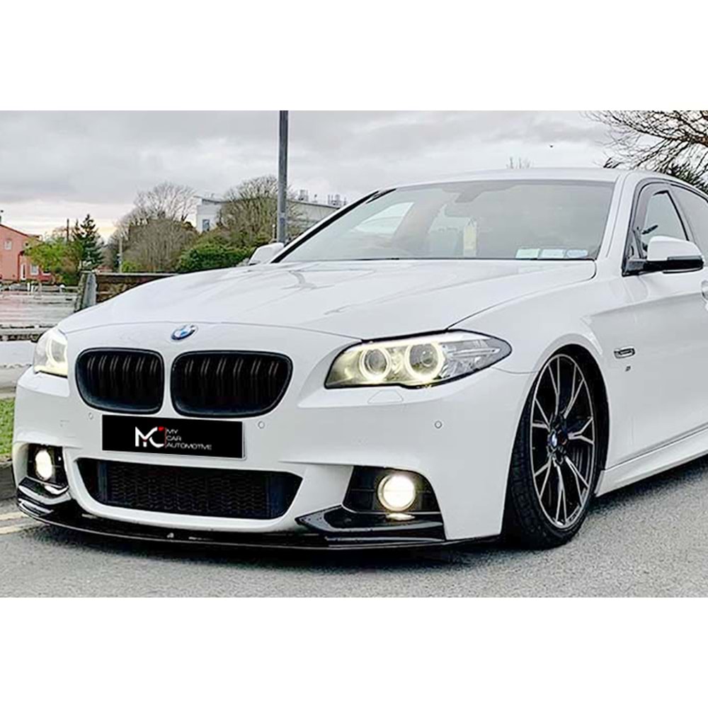 BMW F10 2010+ - Tampon Eki/Ön, A Plus M Performance Stil, 3 Parça, Piano Black Parlak Ürün Yüzeyi, Vakum, Set