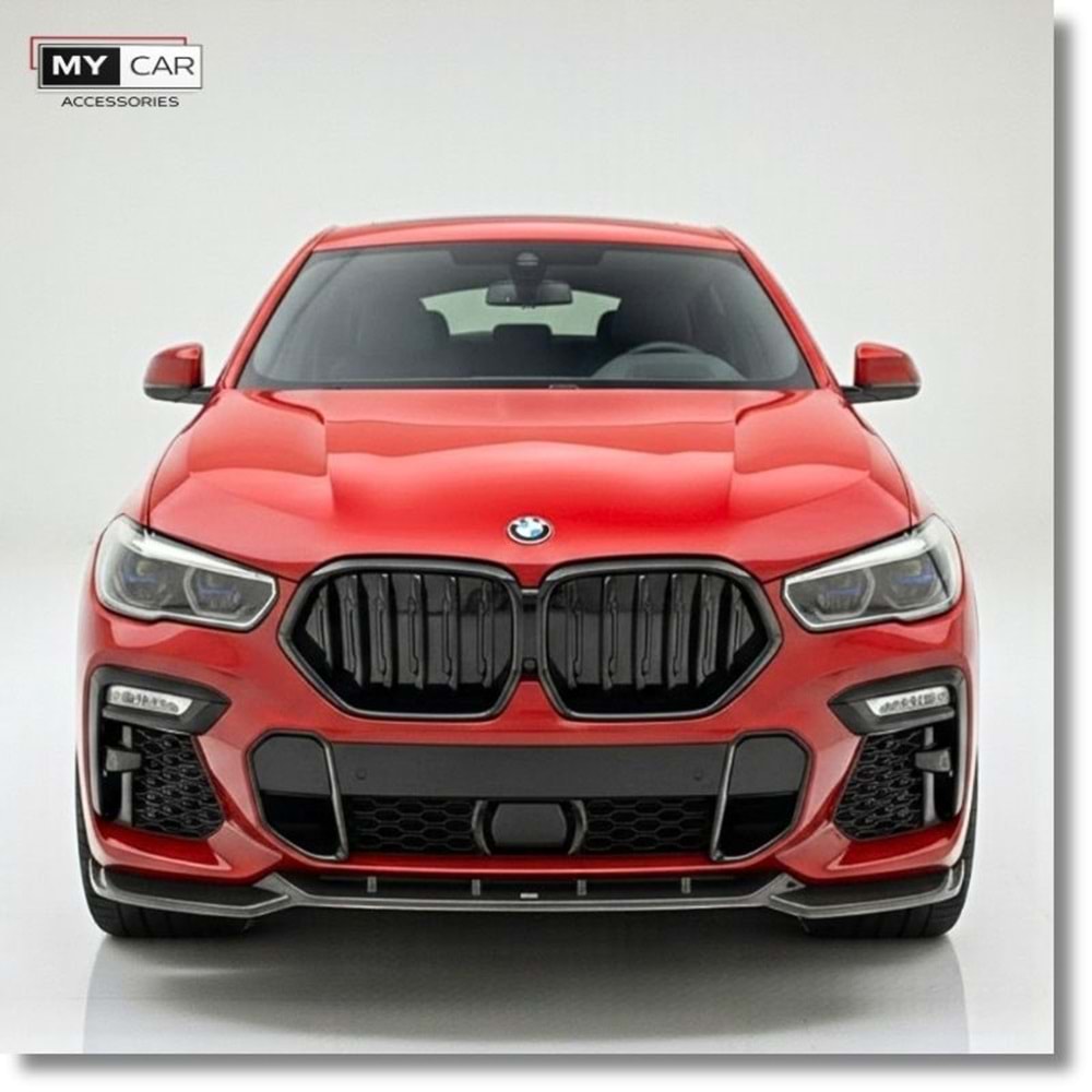 BMW G06 2020+ - Tampon Lipi/Ön, A Plus M Pack V2 Stil, Piano Black Parlak Ürün Yüzeyi, Vakum, ABS