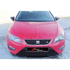 Seat Leon Mk3 2012+ - Tampon Lipi/Ön, B Plus Cupra R Basic V1 Stil, Piano Black Ürün Yüzeyi, Vakum