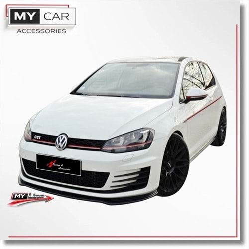VW Golf Mk7 2012+ - Tampon Lipi/Ön, B Plus GTI V2 Stil, Piano Black Ürün Yüzeyi, Vakum
