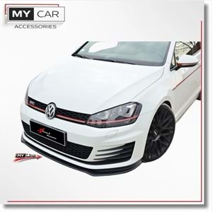 VW Golf Mk7 2012+ - Tampon Lipi/Ön, B Plus GTI V2 Stil, Piano Black Ürün Yüzeyi, Vakum