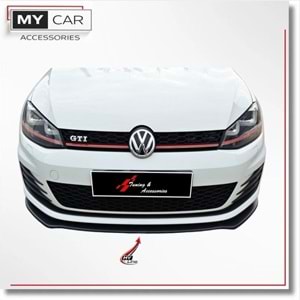 VW Golf Mk7 2012+ - Tampon Lipi/Ön, B Plus GTI V2 Stil, Piano Black Ürün Yüzeyi, Vakum