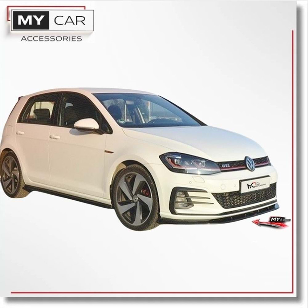 VW Golf Mk7 FL 2017+ - Tampon Lipi/Ön, B Plus GTI V1 Stil, Piano Black Ürün Yüzeyi, Vakum