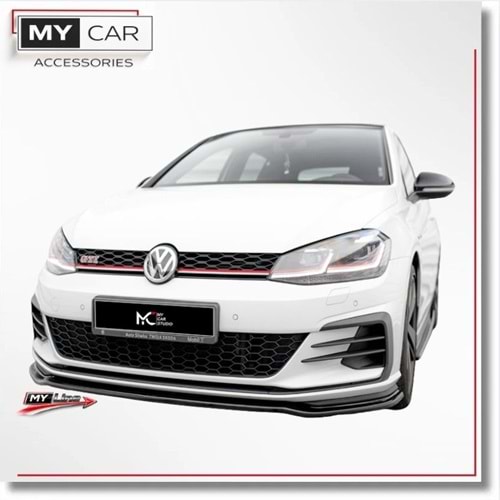 VW Golf Mk7 FL 2017+ - Tampon Lipi/Ön, B Plus GTI V2 Stil, Piano Black Ürün Yüzeyi, Vakum