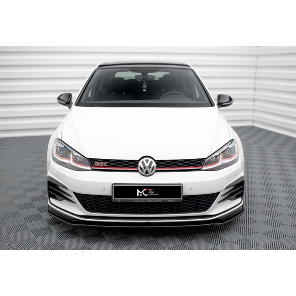 VW Golf Mk7 FL 2017+ - Tampon Lipi/Ön, B Plus GTI V2 Stil, Piano Black Ürün Yüzeyi, Vakum