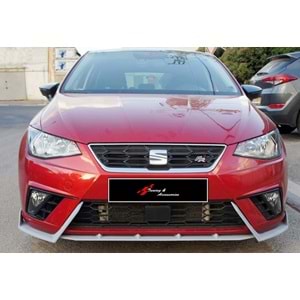 Seat Ibiza Mk5 2017+ - Ön Lip Lenz Race Cup V1 Stil, Piano Black Ürün Yüzeyi Vkm. Set