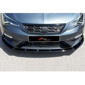 Seat Leon Mk3 FL 2017+ - Tampon Lipi/Ön Lenz Race Cup V1 Stil, Piano Black Ürün Yüzeyi, Vkm.