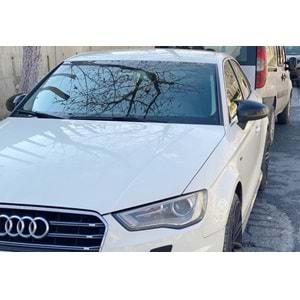 Audi A3 8V 2012+ - Ayna Kapağı Batman V1 Stil Yapıştırma, Piano Black Ürün Yüzeyi ABS Set