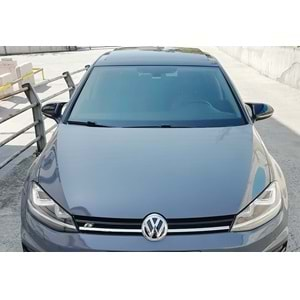 VW Golf Mk7 2012+ - Ayna Kapağı Batman V1 Stil Yapıştırma, Piano Black Ürün Yüzeyi, ABS, Set