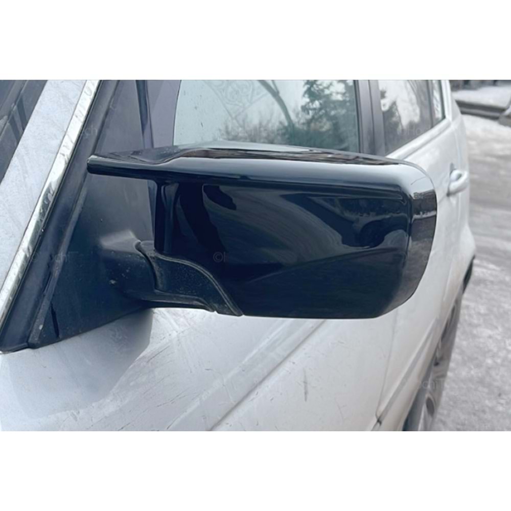 BMW E46 1997+ - Ayna Kapağı, A Plus Batman V2 Stil, Yapıştırma, Piano Black Boyalı Ürün Yüzeti, ABS, Set