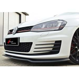 VW Golf Mk7 2012+ - Ön Lip GTI V2 Max Design, Piano Black Ürün Yüzeyi, Vkm.