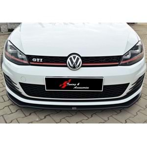 VW Golf Mk7 2012+ - Ön Lip GTI V2 Max Design, Piano Black Ürün Yüzeyi, Vkm.