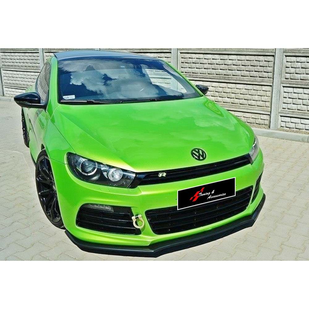 VW Scirocco Mk3 2008+ - Tampon Lipi/Ön, B Plus R V1 Stil, Piano Black Ürün Yüzeyi, Vakum