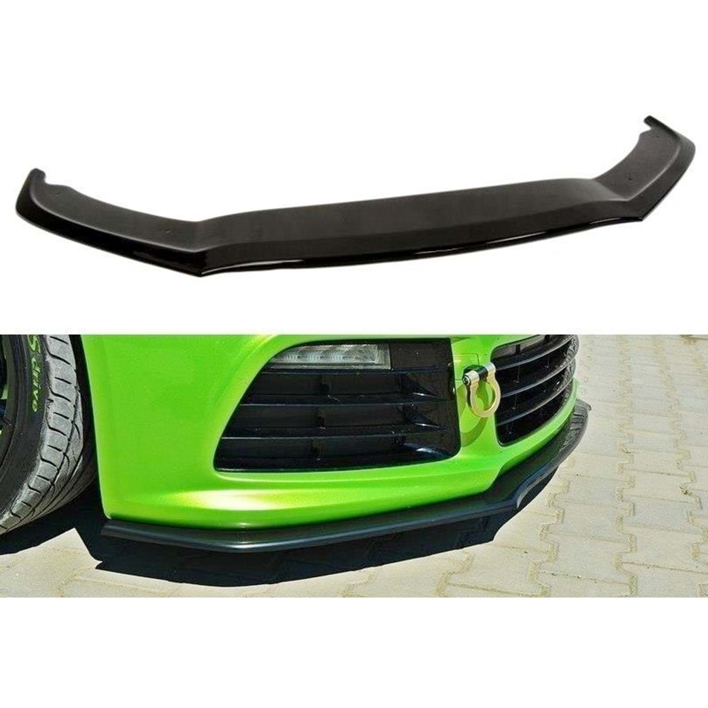 VW Scirocco Mk3 2008+ - Tampon Lipi/Ön, B Plus R V1 Stil, Piano Black Ürün Yüzeyi, Vakum