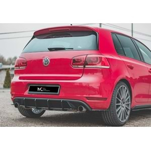 VW Golf Mk6 2008+ - Difüzör/Arka Splitter CNC GTI V1 Style, Mat Siyah Ürün Yüzeyi, Vkm.