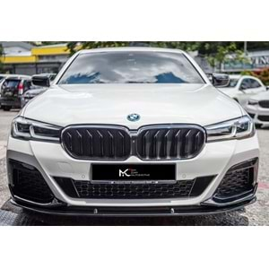 BMW G30 LCI 2020+ - Ön Ek A Plus+ M Performance Stil 3 Parça, Piano Black Parlak Ürün Yüzeyi Vkm.