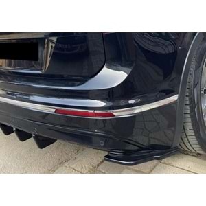 VW Tiguan Mk2 2015+ - Tampon Flap/Arka Yan, A Plus Std. Line/R Line V1 Stil, Piano Black Parlak Ürün Yüzeyi, Vakum, Set