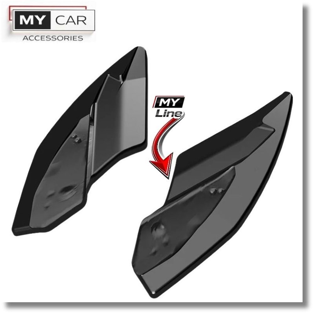 Seat Cupra Leon Mk1 2020+ - Tampon Flap/Arka, A Plus M Pack V1 Stil, Piano Black Parlak Ürün Yüzeyi, Vakum