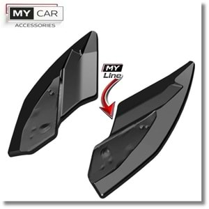 Seat Cupra Leon Mk1 2020+ - Tampon Flap/Arka, A Plus M Pack V1 Stil, Piano Black Parlak Ürün Yüzeyi, Vakum