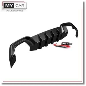 BMW G20 2019+ - Difüzör/Arka, A Plus M Pack V1 Stil , Piano Black Parlak Ürün Yüzeyi, Vakum