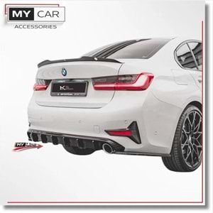 BMW G20 2019+ - Difüzör/Arka, A Plus Std. Line V1 Stil,Std Tmpn., Piano Black Parlak Ürün Yüzeyi, Vakum