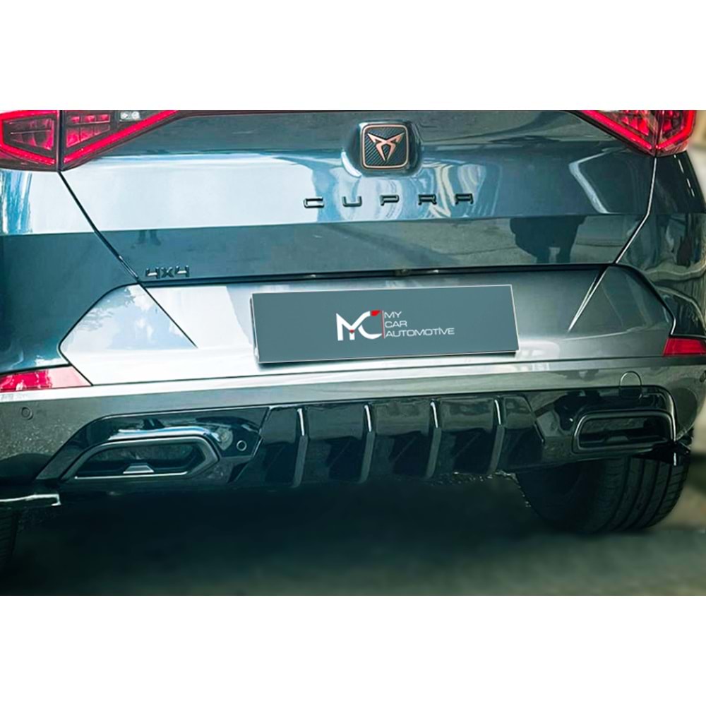 Seat Cupra Formentor Mk1 2020+ - Difüzör/Arka A Plus+ Cupra V1 Stil, Piano Black Parlak Ürün Yüzeyi Vkm.
