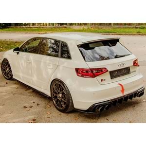 Audi A3 S3 8V SB 2012+ - Difüzör/Arka A Plus S3 V1 Stil, Piano Black Parlak Ürün Yüzeyi, Vkm.