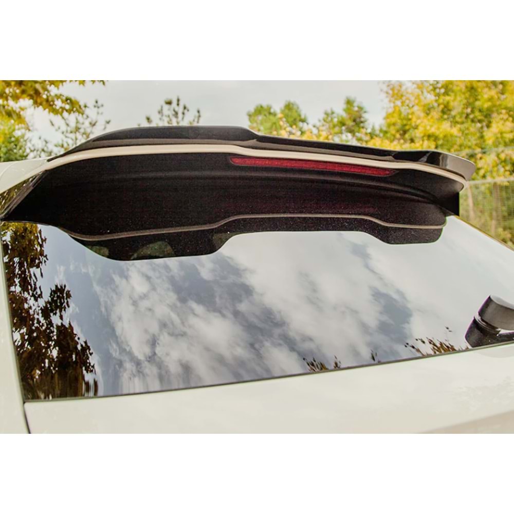 Audi A3 S 8V FL SB 2017+ - Spoiler, A Plus S3/S Line Cap V1 Stil, Tavan üzeri, Çift Taraflı Piano Black Parlak Ürün Yüzeyi, Vakum