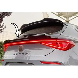 Seat Cupra Leon Mk1 2020+ - Spoiler A Plus+ Cupra V1 Stil, Cam Altı, Piano Black Parlak Ürün Yüzeyi, Vkm., Set