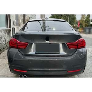 BMW F36 2014+ - Spoiler, M4 V2 Stil, Cam Üzeri, Piano Black Boyalı Ürün Yüzeyi, ABS