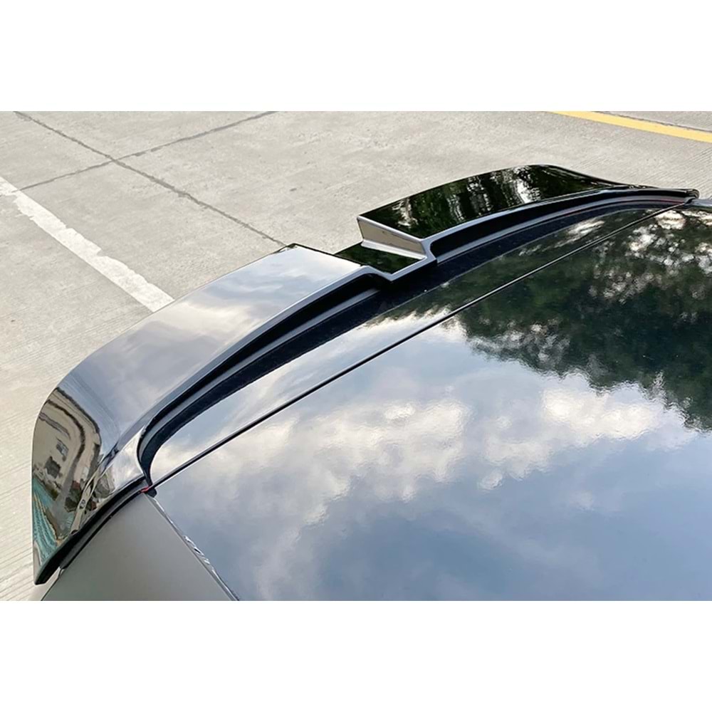 VW Golf Mk6 2008+ - Spoiler, Oettinger Stil V2, Tavan Üzeri, Piano Black Boyalı Ürün Yüzeyi, ABS