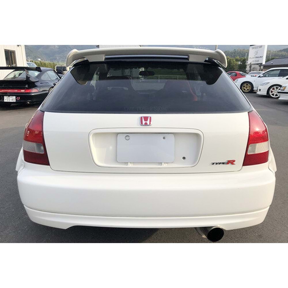 Honda Civic 3D 1996+ - Spoiler, JDM Type R Stil, Tavan Üzeri, İşlem Yapılmamış Ham Ürün Yüzeyi, ABS