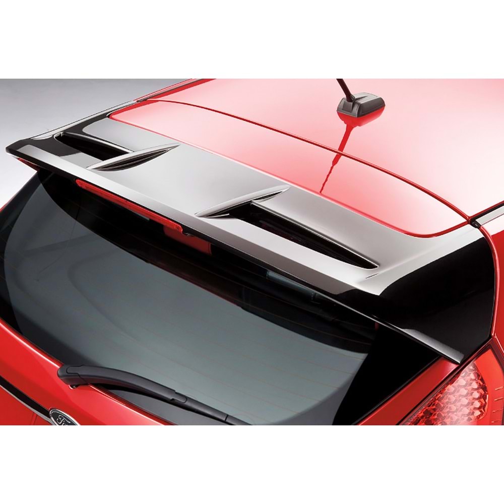 Ford Fiesta Mk6 2008+ - Spoiler, ST V2 Stil, Tavan Üzeri, Piano Black Boyalı Ürün Yüzeyi, ABS