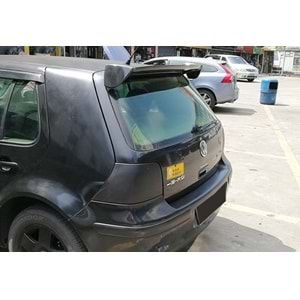 VW Golf Mk4 1997+ - Spoiler Votex R32 V2 Stil, Tavan Üzeri, Piano Black Boyalı Ürün Yüzeyi, ABS