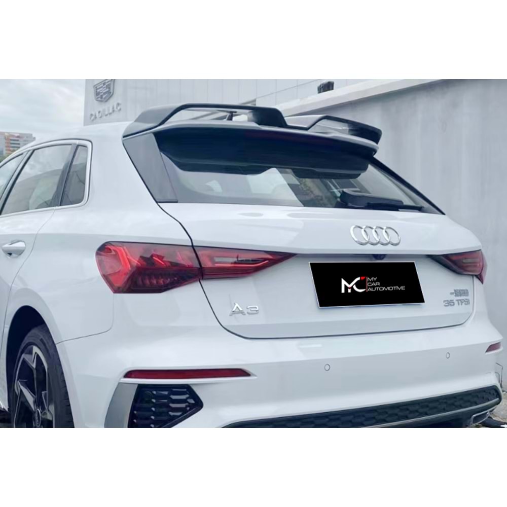 Audi A3 8Y SB 2020+ - Spoiler, Oettinger V2 Stil, Tavan Üzeri, Piano Black Boyalı Ürün Yüzeyi, ABS