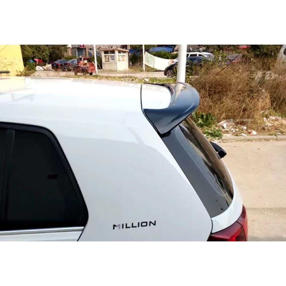 VW Golf Mk7 2012+ - Spoiler, Oem V2 Stil, Tavan Üzeri, Piano Black Boyalı Ürün Yüzeyi, ABS