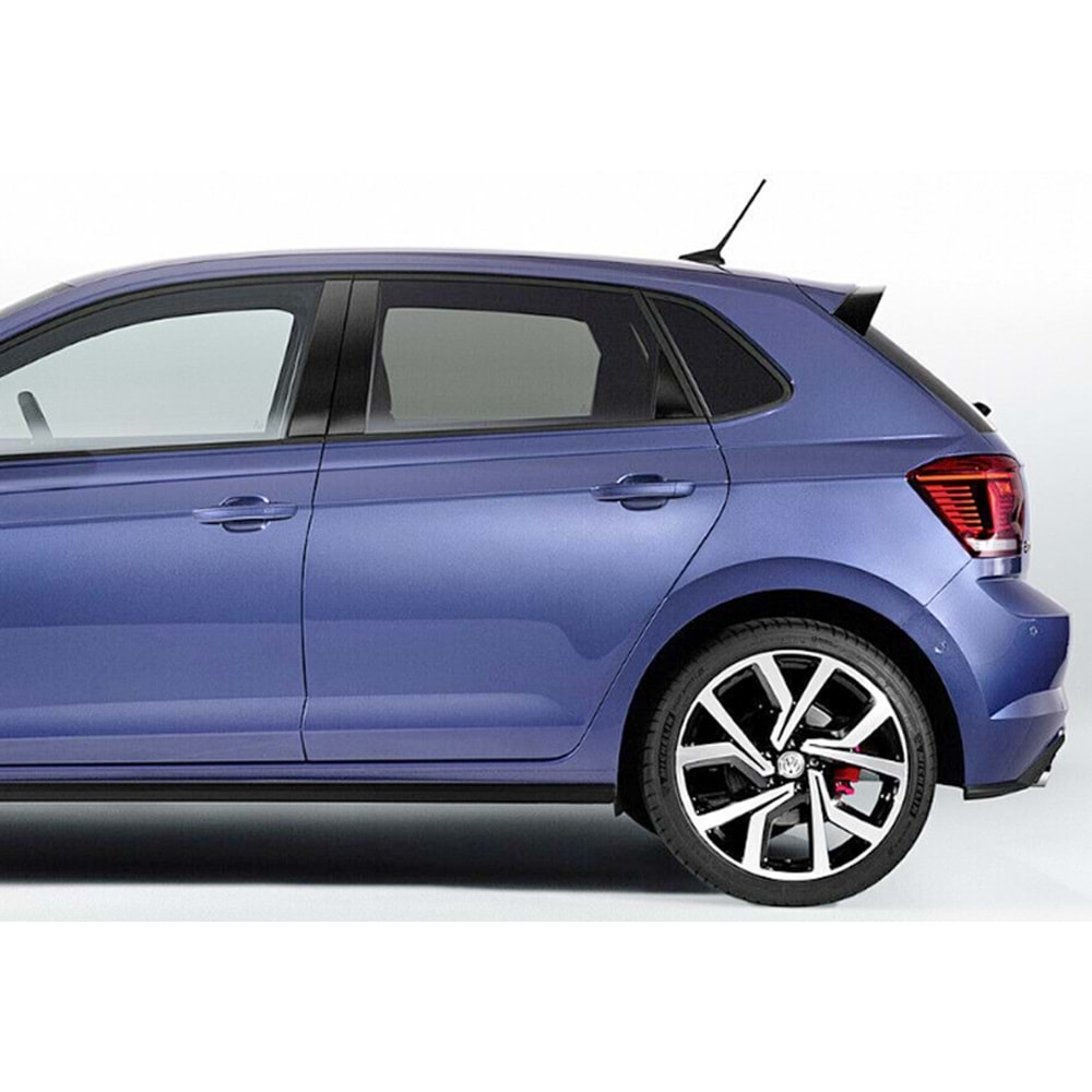 VW Polo Mk6 2018+ - Spoiler GTI R Line V1 Stil, Tavan Üzeri, Piano Black Boyalı Ürün Yüzeyi, ABS