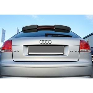 Audi A3 8P 2D 2003+ - Spoiler, RS3 V1 Stil, Tavan Üzeri, Piano Black Boyalı Ürün Yüzeyi, FRP
