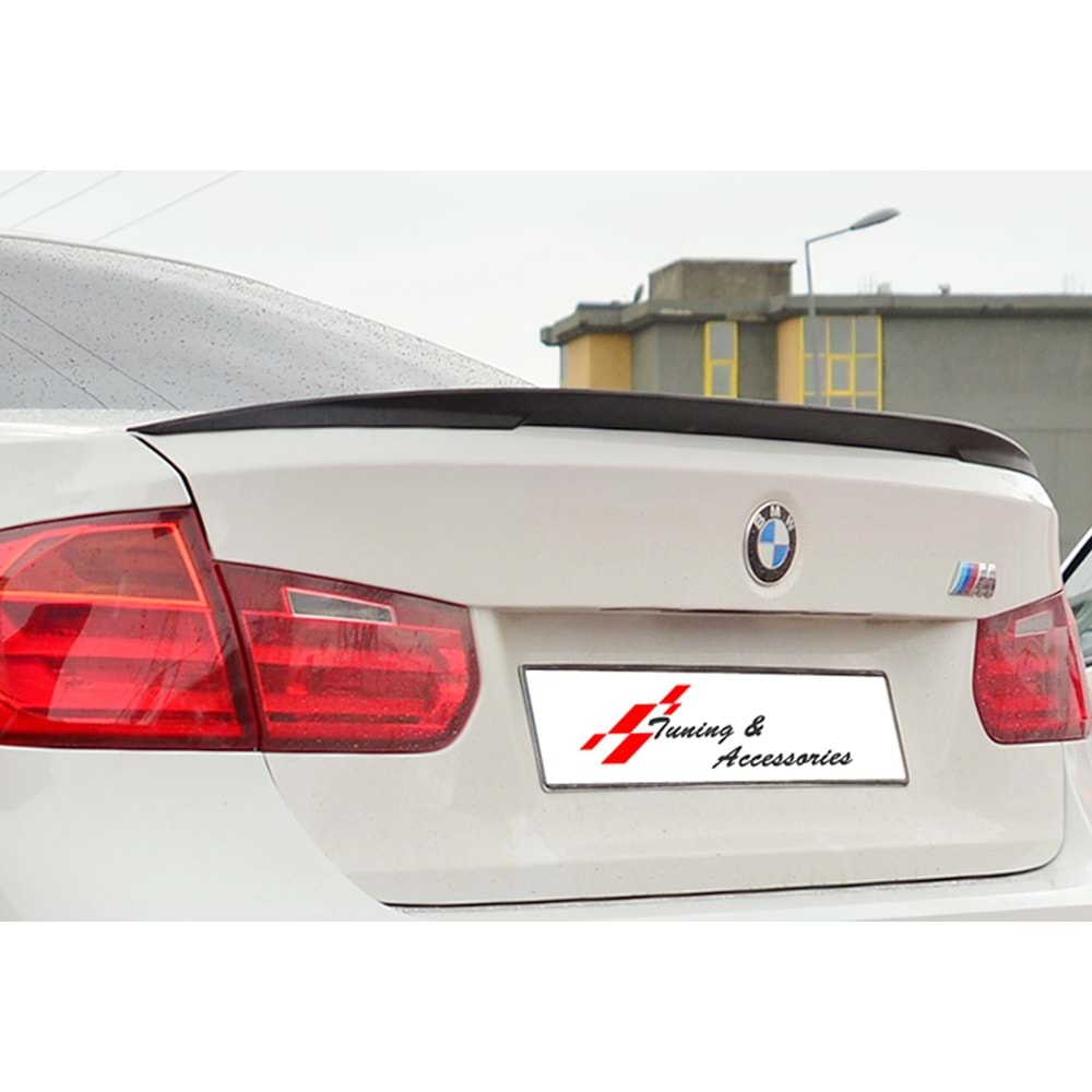 BMW F30 2012+ - Spoiler M Performance V2 Stil, Bagaj Üzeri, Piano Black Boyalı Ürün Yüzeyi, ABS