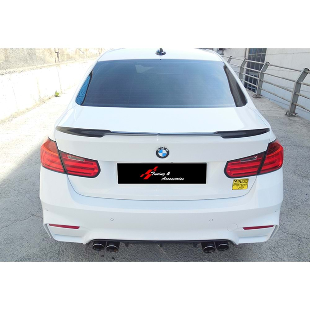 BMW F30 2012+ - Spoiler M4 V2 Stil Bagaj Üzeri, Piano Black Boyalı Ürün Yüzeyi ABS