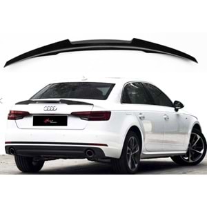 Audi A4 B8 FL 2012+ - Spoiler M4 V2 Stil, Bagaj Üzeri, Piano Black Boyalı Ürün Yüzeyi, ABS