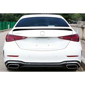 M. Benz W206 2021+ - Spoiler AMG C63 V2 Stil Anatomik Bagaj Üzeri, Piano Black Painted Product Surface BABS