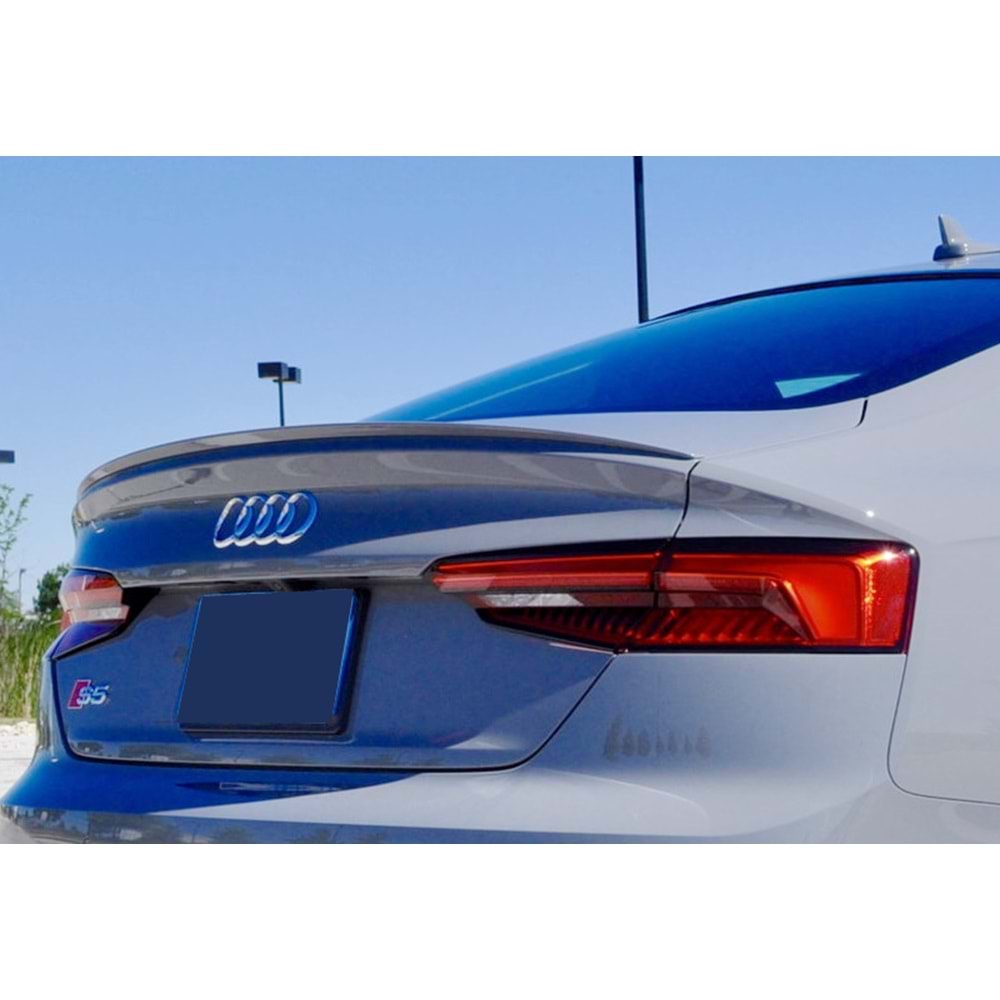 Audi A5 B9 SB 2016+ - Spoiler, S5 V2 Stil, Bagaj Üzeri, 4 Kapı, Piano Black Boyalı Ürün Yüzeyi, ABS