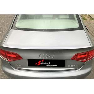 Audi A4 B8 2008+ - Spoiler S4 V2 Stil Stil Anatomik Bagaj Üzeri, İşlem Yapılmamış Ham Ürün Yüzeyi ABS