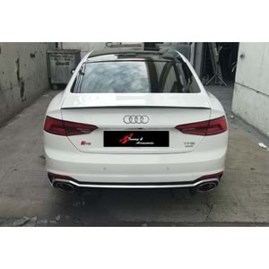 Audi A5 B9 CP 2D 2016+ - Spoiler S5 V2 Stil, Bagaj Üzeri, Piano Black Boyalı Ürün Yüzeyi, ABS